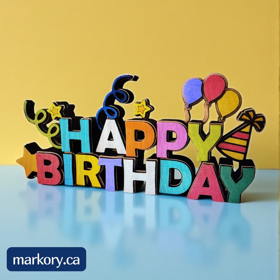 Personalized Wooden Happy Birthday Sign