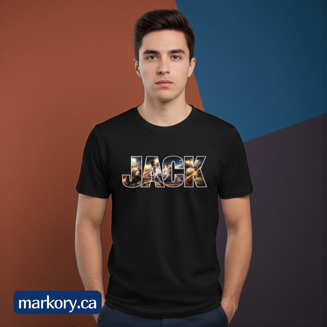Personalized Name Photo-Fill T-Shirt – Custom Designed Just for You