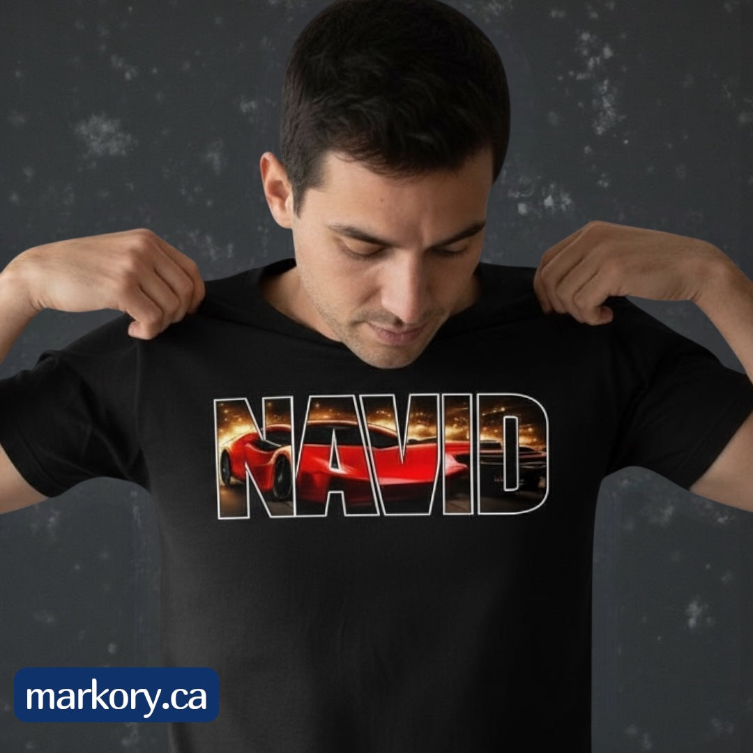 Personalized Name Photo-Fill T-Shirt – Custom Designed Just for You