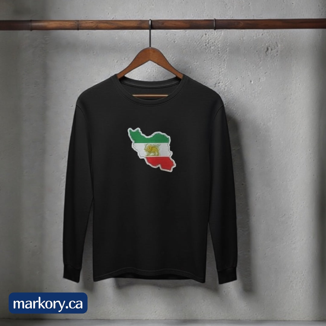 Iran Revolution Support Long Sleeve Shirt – Authentic Flag Design