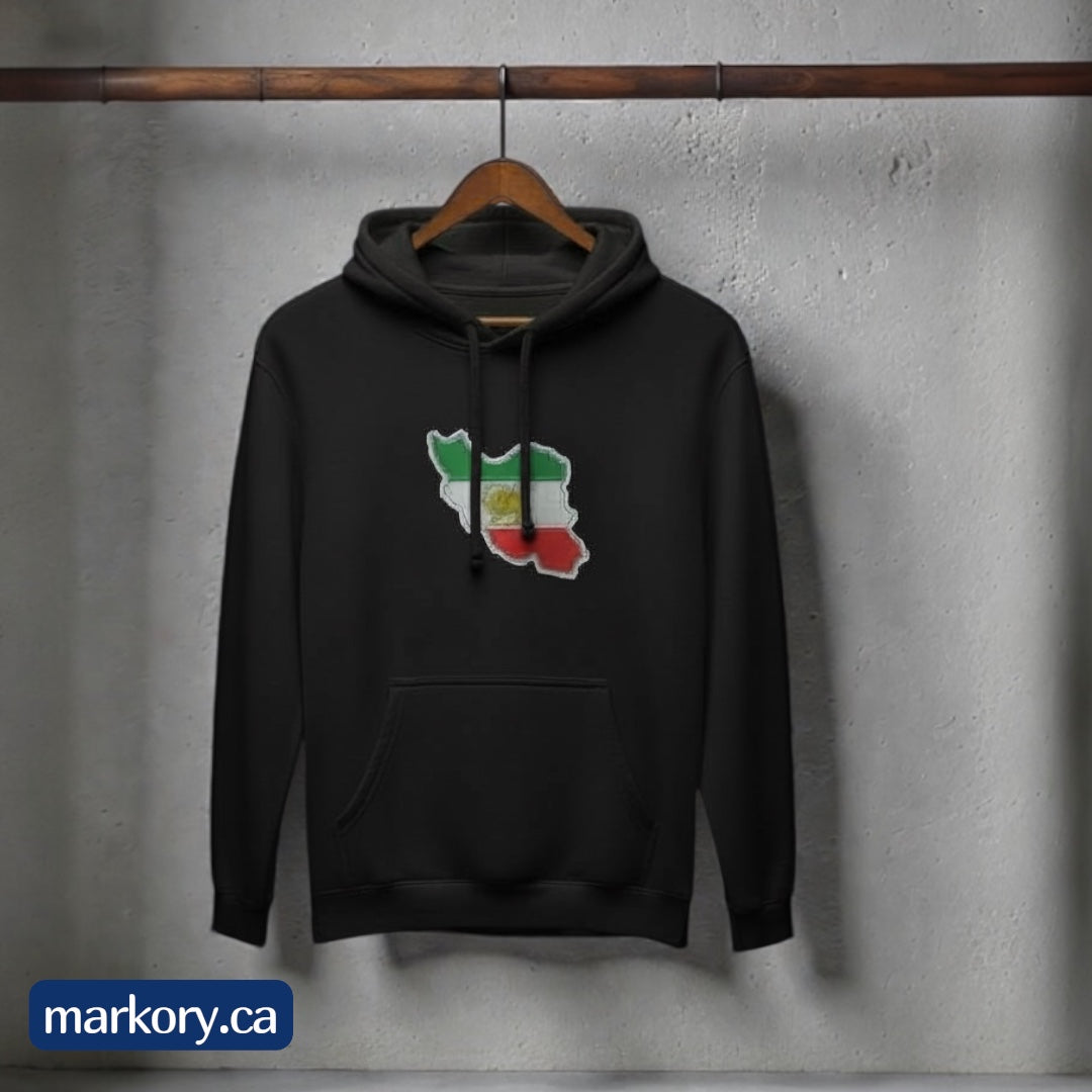 Iran Revolution Support Hoodie – Authentic Flag Design
