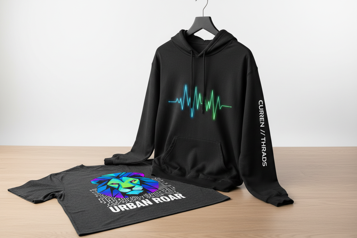 Custom Apparel specially printed t-shirt and hoody